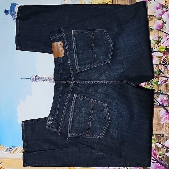 Lucky Brand Dark Wash Denim 329 Classic Straight Jeans Size 38x30‎ New - Picture 7 of 7